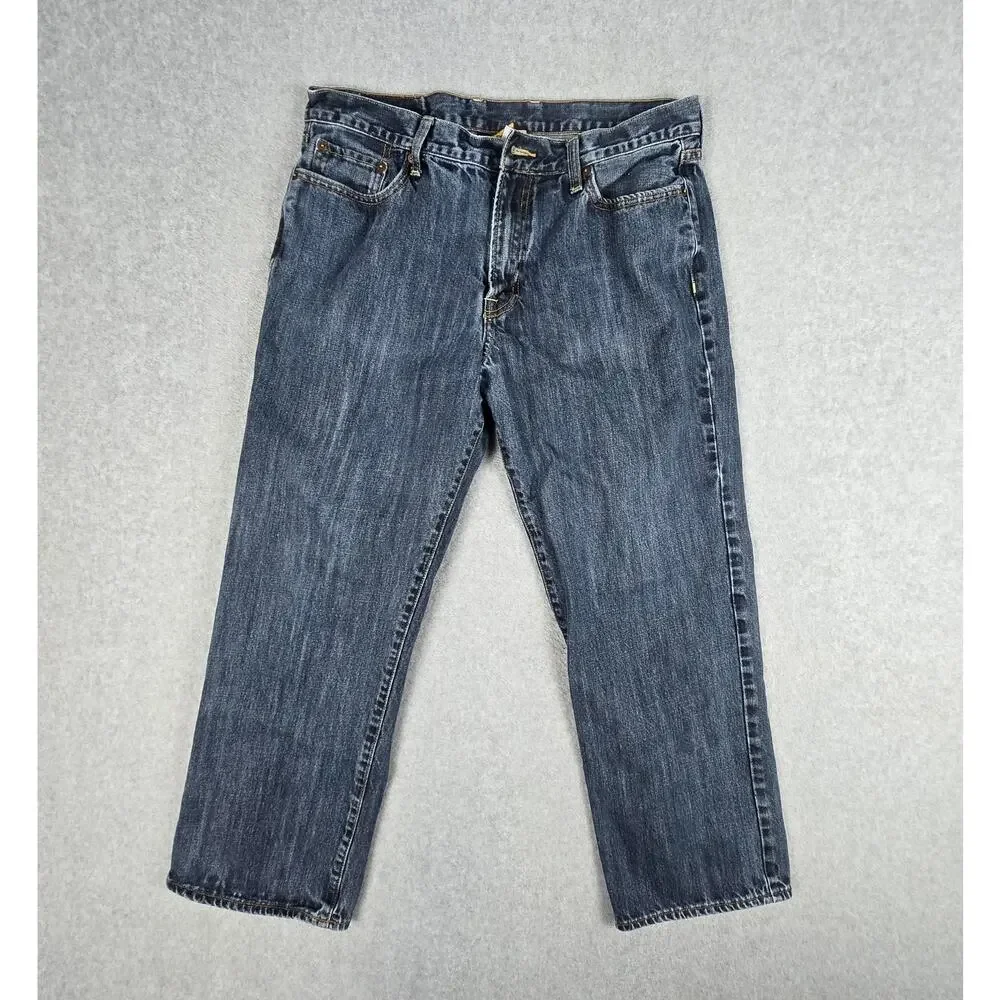 Lucky Brand Mens 36x28 Straight Leg Jeans - Missing Button